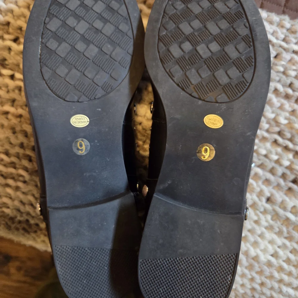 Black Studded Mary Jane Flats - Picture 6 of 6